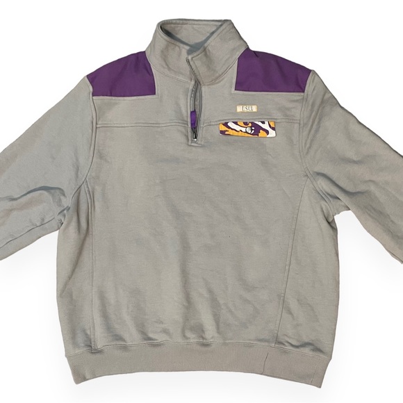 LSU Collegiate Quarter Zip Pullover Jacket - Picture 1 of 10